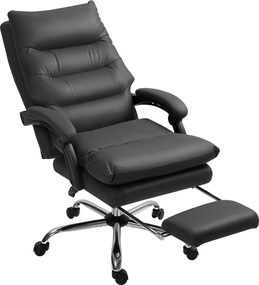 Vinsetto Biurowy fotel masujący, z funkcją podgrzewania, regulowany, z ekoskóry, 65x72x109-117cm, Czarny