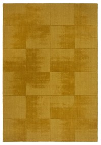 Wełniany dywan tkany ręcznie w kolorze ochry 120x170 cm Demi Check Ombre – Flair Rugs