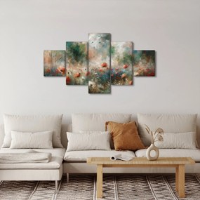 Obraz – Abstrakcja pola z makami (125x70 cm)