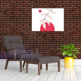Obraz - Różowa abstrakcja kwiatowa N⁰2 (70x50 cm)