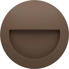 Beneito & Faure - Mis R Wall 3W LED Recessed Step Light - Round Wall Step Light IP65 Switch 2700K/3200K/4000K - Corten