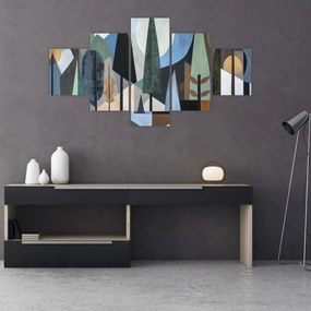 Obraz - Naturalna geometria abstrakcyjna II. (125x70 cm)