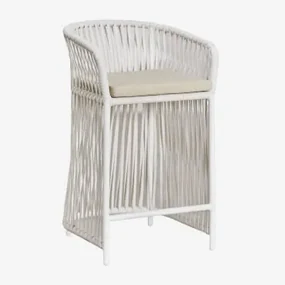 Zestaw 4 Wysokich Stołków Sophie Gardenia Biel & ↑65 Cm - Sklum