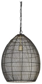 Lampa wisząca w czarno-złotym kolorze z metalowym kloszem ø 40 cm Meya – Light &amp; Living