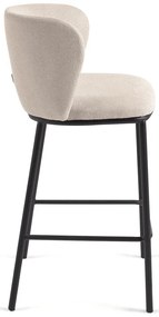 Beżowy hoker (wysokość siedziska 65 cm) Ciselia – Kave Home