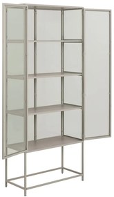Szara witryna 77x186x35 cm Seaford – Actona