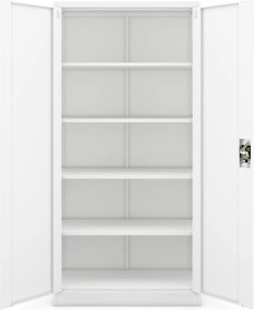 Szafa biurowa Jan dwudrzwiowa 90x40x185 cm biała