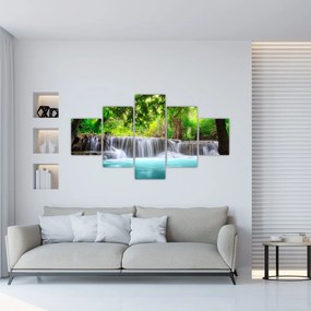 Obraz - Wodospad, turkusowy (125x70 cm)