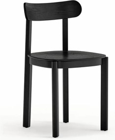 Czarne krzesło w dekorze jesionu Nara – Teulat