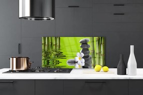 Panel Kuchenny Spokój Zen: Bambus i Kamienie