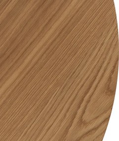 Stół Okrągły LINO 100 cm Dąb Złoty/Czarny Loft