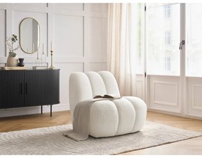 Biały fotel z materiału bouclé Janissaire – Bobochic Paris
