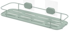 Miętowa samoprzylepna metalowa półka łazienkowa Grena – Compactor