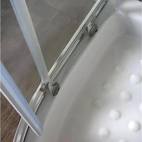 Kabina prysznicowa półokrągła zaokrąglona "Lima" ze szkła hartowanego transparentnego cm 80x80 185h