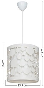 Biała lampa sufitowa 76x23.5 cm – Squid Lighting