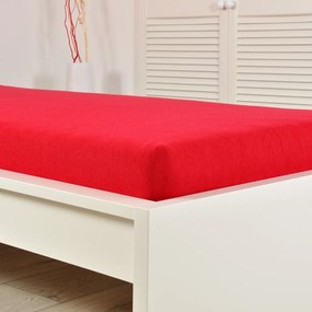 4Home prześcieradło frotte Ideal czerwony, 180 x 200 cm, 180 x 200 cm