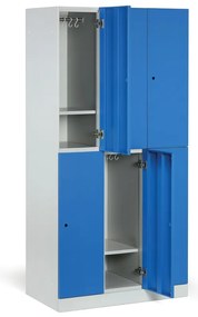 Szafka skrytkowa, 6 schowków, 1850 x 900 x 500 mm, demontaż, zamek RFID, drzwi beżowe