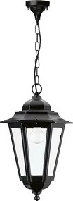 Lampa sufitowa ELITE 6 w stylu klasycznym - wys. 85 cm - E14 70W - szk?o matowe - IP44 - aluminium i czer?