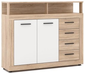 Komoda RUNA dąb sonoma/biała