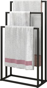 HOMCOM Stojak na ręczniki stojący z 3 drążkami, drabinka ze stali 45 x 21,5 x 85 cm
