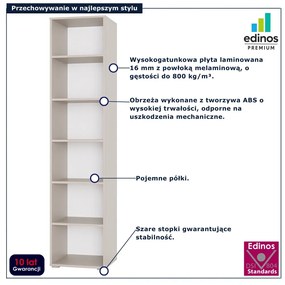 Beżowy regał słupek 40 cm kaszmir G5-G30