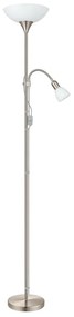 Szara lampa stojąca ze szklanym kloszem (wysokość 176,5 cm) UP 2 – EGLO