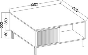 Ława OSTIA 100,2 cm Stolik Kawowy do Salonu