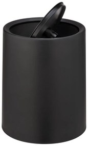 Czarny kosz na śmieci Wenko Atri, 6 l