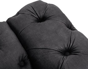 Sofa SORRENTO 2S Dwuosobowa Czarna Welurowa Nowoczesna Glamour