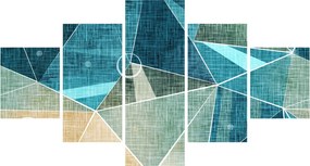 Obraz - Turkusowa abstrakcja (125x70 cm)