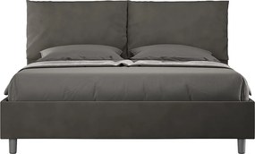 Łóżko bez stelaża tapicerowane 160x200 microfibra Szary Antea