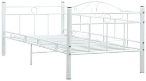 Białe metalowe łóżko pojedyncze 90x200 cm - Korello