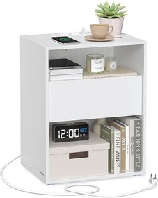 Stolik nocny 45x35x58,3 cm biały