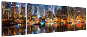 Obraz Manhattanu w nocy (170x50 cm)