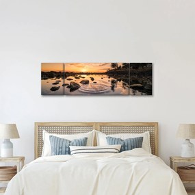 Obraz powierzchni wody o zachodzie słońca (170x50 cm)