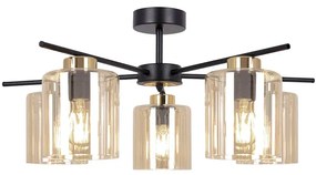 Lampa sufitowa z pięcioma kloszami beżowa C7-D56
