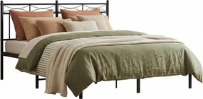 Czarne metalowe łóżko loftowe 160x200 cm H1-P92