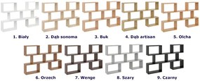 Minimalistyczna półka wisząca w kolorze orzecha - Zoix