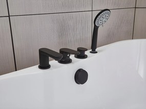 Wanna wolnostojąca STEPONA z kranami – 195 l, 150 × 75 × 58 cm (dł. × szer. × wys.) – kolor biały