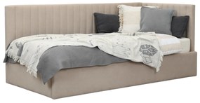 Łóżko młodzieżowe Kiko 90x200 lub 120x200 cm(narożne wezgłowie z pionowymi przeszyciami)