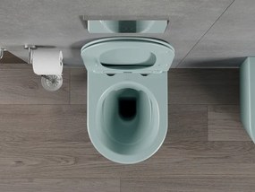 Mexen Rico miska wc Rimless z deską wolnoopadającą slim, duroplast, zielona jasna mat - 30724048