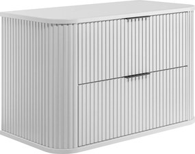 Szafka łazienkowa, biała z czarnym uchwytem, ​​80,4 x 51,7 x 41,5 cm