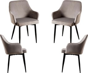 Pack 4 Sillas Puan Terciopelo