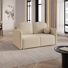 Masseno Sofa SUVI II z funkcją spania i pojemnikiem na pościel, Rozkładana sofa - Beżowy, QUELLE 05