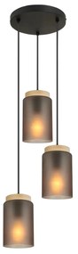 LAMPA SUFITOWA WISZĄCA APP1811-3CPR Frosted Grey
