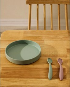 Różowo-turkusowe plastikowo-silikonowe łyżeczki dla dzieci zestaw 2 szt. Lili – Kave Home