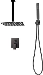Kolumna Prysznicowa SucceBuy Zestaw Prysznicowy, System Natryskowy z Kwadratową Głowicą Prysznicową 305 mm, Prysznicem Ręcznym i Zestawem Wykończeniowym