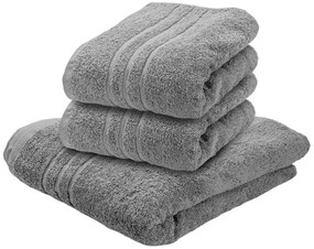 2x ręcznik kąpielowy CLASSIC 70x140 cm jasnoszary, 100% bawełna