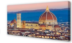 Obraz na płótnie Włoska Katedra w Nocnej Odsłonie