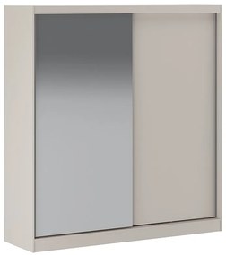 Szafa z 2 drzwiami przesuwnymi – z lustrem – 200 cm – beżowa – OCHIRA
